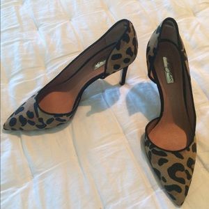 Brand new in box calf hair leopard pumps.